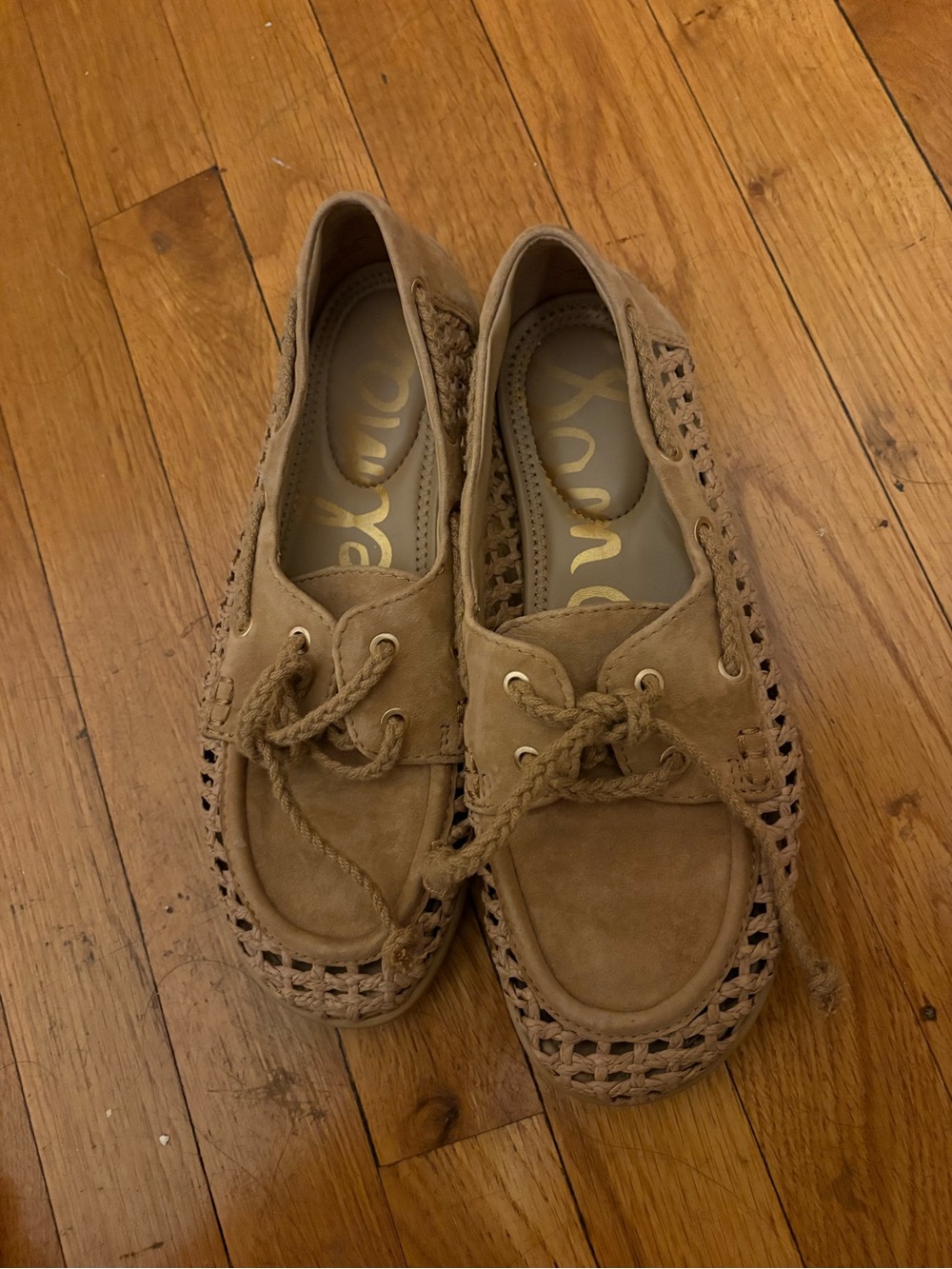 Sam Edelman Tan Suede Woven Loafer - Picture 5 of 9